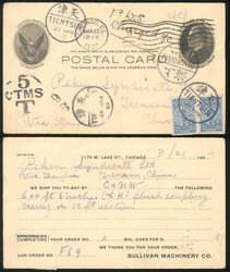 1907.03.23 (March 23) USA 1c McKinley Postal Card from Chicago to ...