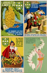 Illustrated Advertising Postcards. Set of 4 different advertising ...