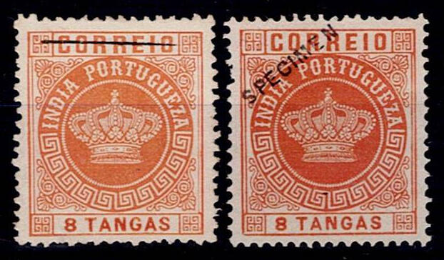 Reprints India 1885 * 1882 Crown, local currency. 2 reprints of the 8 ...