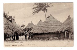 Illustrated Postcards Mozambique. Indigenous village near Beira – PB