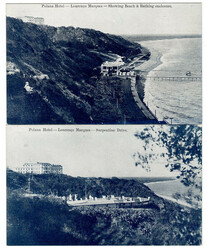 Illustrated Postcards. Set of two different monochrome postcards with ...