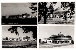 Illustrated Postcards. Set of four different monochrome photo ...