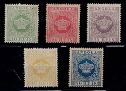 Reprints Angola 1905 * 1881-85 Crown new colors. Complete series of 5 ...