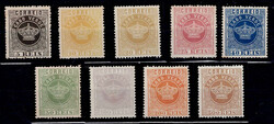 Reprints Cape Verde 1885 * 1870-77 Coroa. Complete series of 9 ...