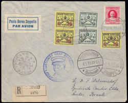 982528: Zeppelin, Zeppelinpost LZ 127, Südamerikafahrten 1933