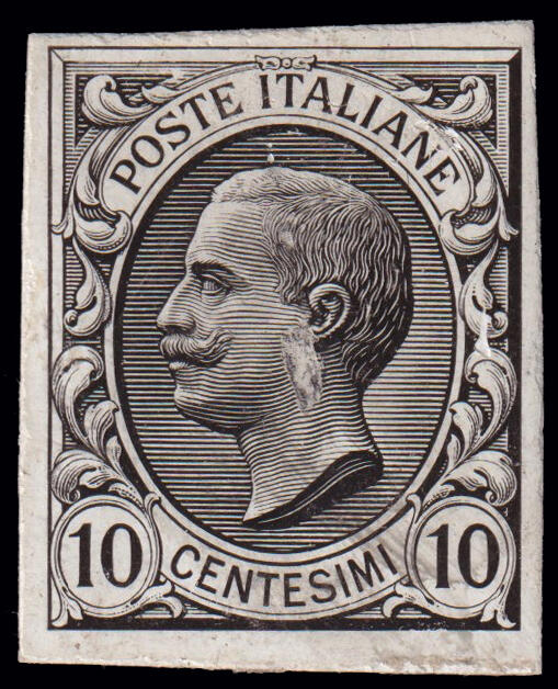 PROVA DI CONIO. Esemplare del 10 centesimi "Leoni" stampato in nerosu ...