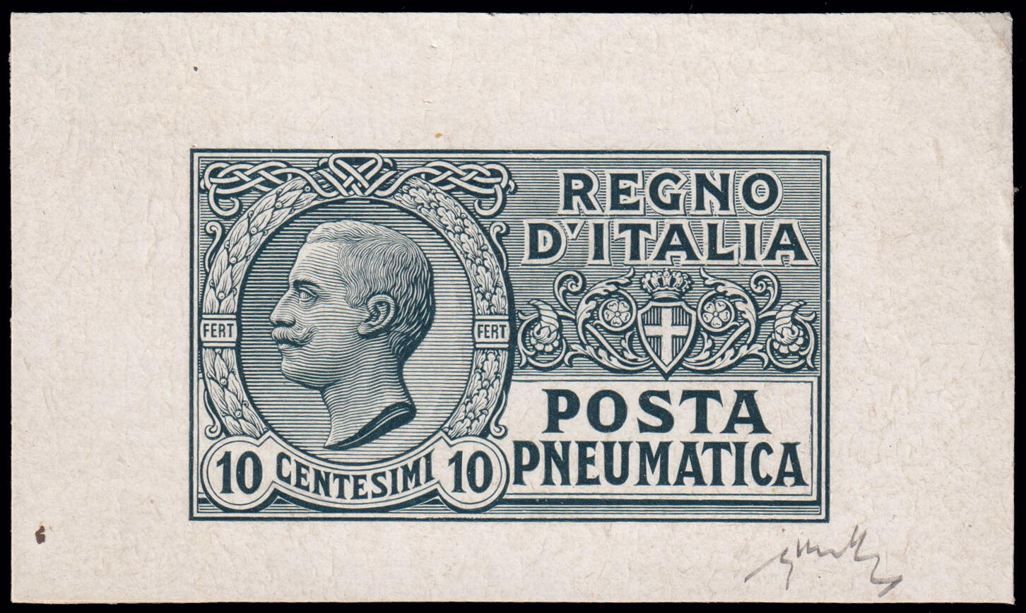 PROVA DI CONIO. Esemplare del 10 centesimi "Leoni" stampato in grigio ...