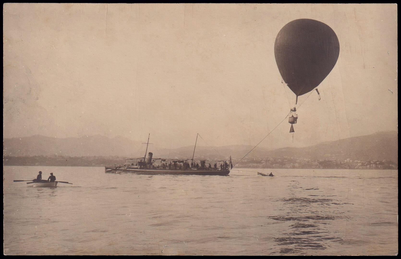 1903 GENOVA - ASCENSIONE LIBERA DEL PALLONE "GIGANTE". Cartolina ...