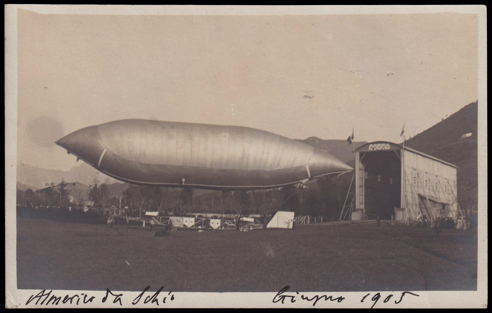 1905 - SCHIO / VOLI DI PROVA DELL'AERONAVE ITALIA. Cartolina ...