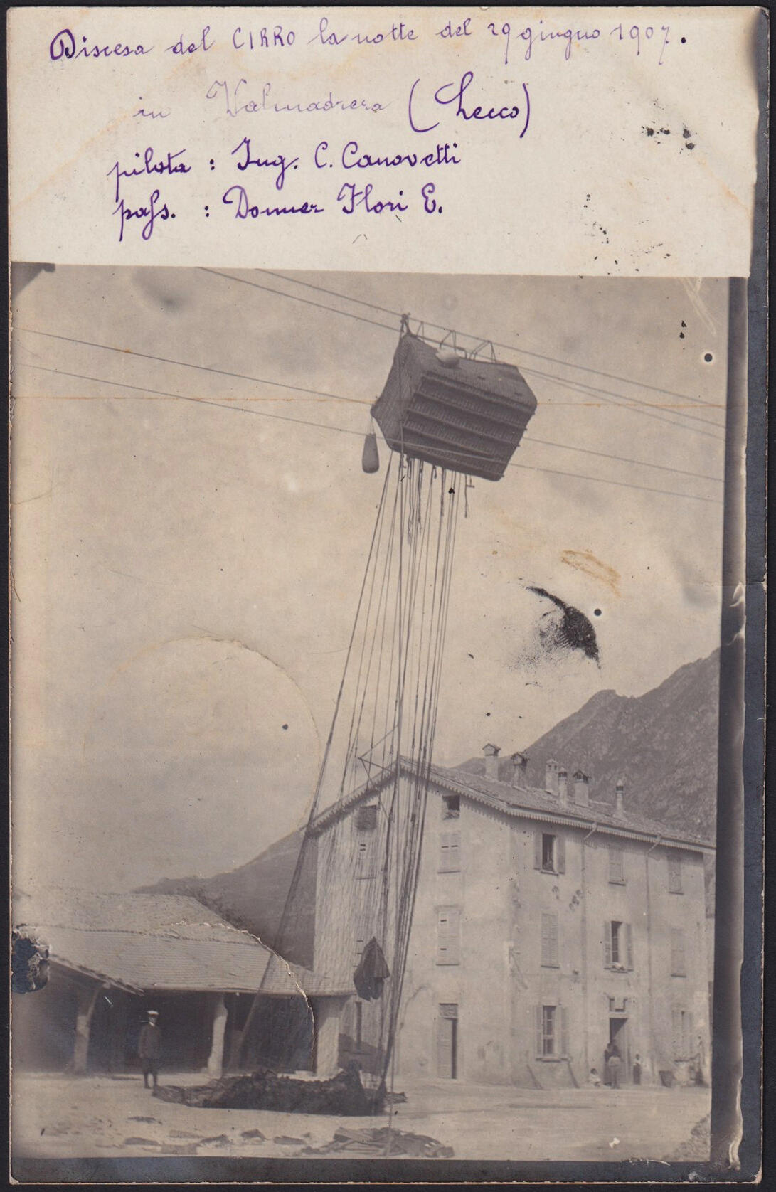 1907 MILANO / CONCORSO DI LUNGA DISTANZA PER PALLONI LIBERI. ...