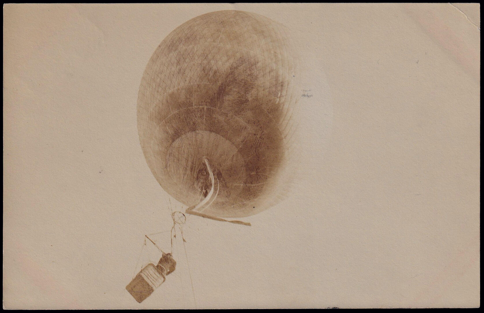 1907 MONTECASSINO. Cartolina fotografica di pallone in volo. Nuova ...