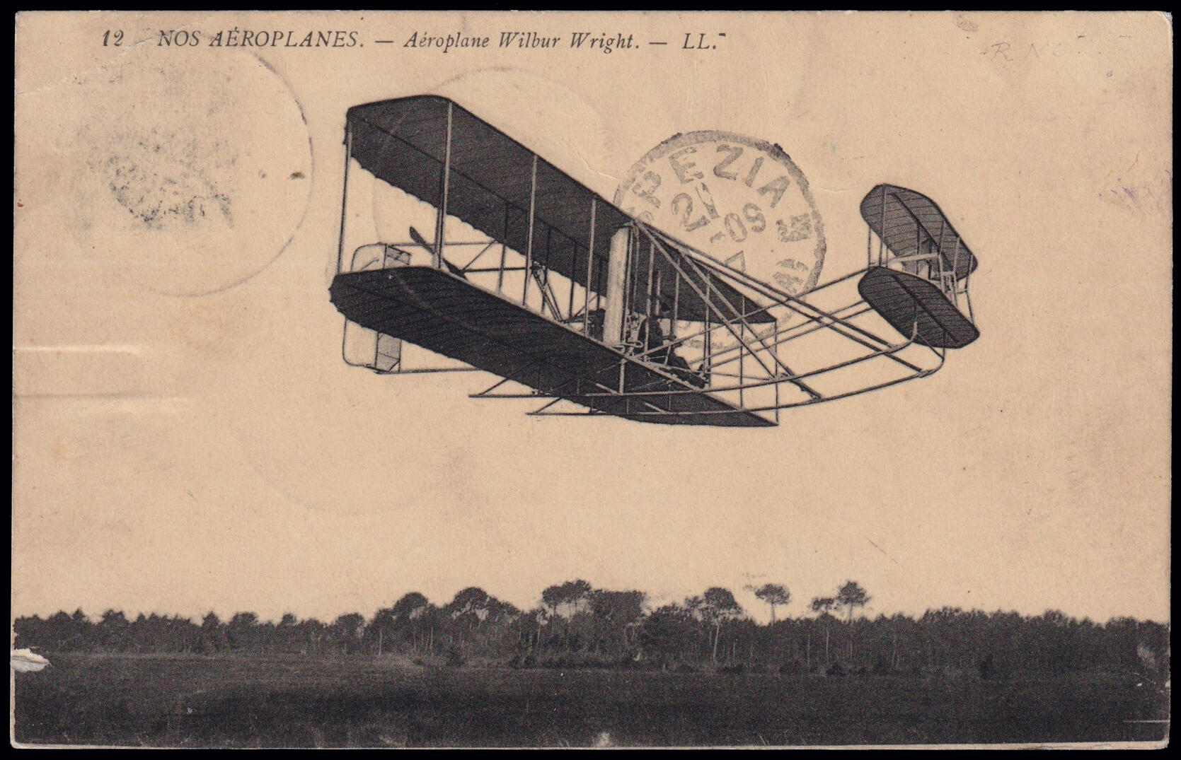 1909 BRESCIA I° CIRCUITO AEREO INTERNAZIONALE. Cartolina spedita da ...
