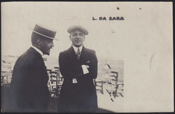 1910 VISITA DI D'ANNUNZIO AL CAMPO D'AVIAZIONE DI BOVOLENTA. ...