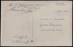 1910 VISITA DI D'ANNUNZIO AL CAMPO D'AVIAZIONE DI BOVOLENTA. ...