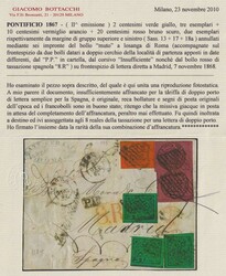 II° EMISSIONE AFFRANCATURA POLICROMA. Frontespizio di lettera ...