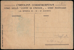 1911 LA SPEZIA / GARE AVIATORIE. Cartolina ufficiale policroma (Stab. ...