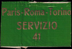 1911 RAID PARIGI - ROMA - TORINO. Paris - Roma - Torino SERVIZIO 41. ...