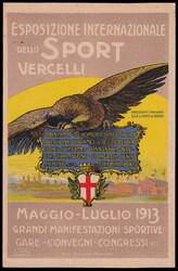 1913 VERCELLI / ESPOSIZIONE INTERNAZIONALE DELLO SPORT. Cartolina ...