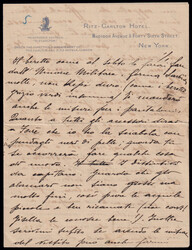 1918 LANCIO DI VOLANTINI SU MANHATTAN, BROOKLIN E NEW YORK. Lettera ...