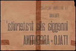 1919 MISSIONE MILITARE ITALIANA IN ARGENTINA. Volantino di grande ...