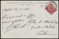 1922 NAPOLI SETTIMANA INTERNAZIONALE DI IDROAVIAZIONE. Cartolina ...