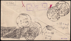 1930 PRIMO CORRIERE ITALIANO SULLA ROTTA ESTIVA VIENNA - KARACHI. ...
