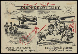 1934 AMSTERDAM - ROMA - (BRINDISI) - (BATAVIA) / VOLO INTERROTTO A ...