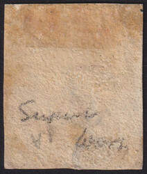 QUEEN VICTORIA 1d.. Plate 1a, letters HJ, used with red Maltese cross ...