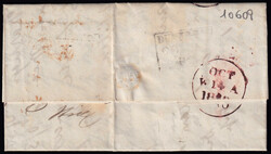 QUEEN VICTORIA 1d.. Letters MS, on written cover to Edinburgh on date ...