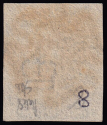 QUEEN VICTORIA 1d.. Plate 8, letters FI, used with perfectly centred ...