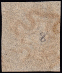 QUEEN VICTORIA 1d.. Plate 8, letters BH, used with black Maltese ...