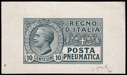 PROVA DI CONIO. Esemplare del 10 centesimi "Leoni" stampato in grigio ...