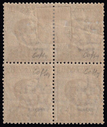 1922-23, II TIRATURA. Quartina del centesimi 40 bruno con soprastampa ...