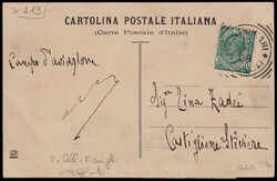 1909 BRESCIA I° CIRCUITO AEREO INTERNAZIONALE. Cartolina spedita da ...