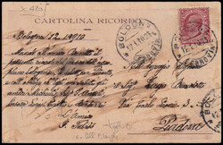 1910 BOLOGNA - PRIMO SPETTACOLO DI AVIAZIONE. Cartolina satirica ...