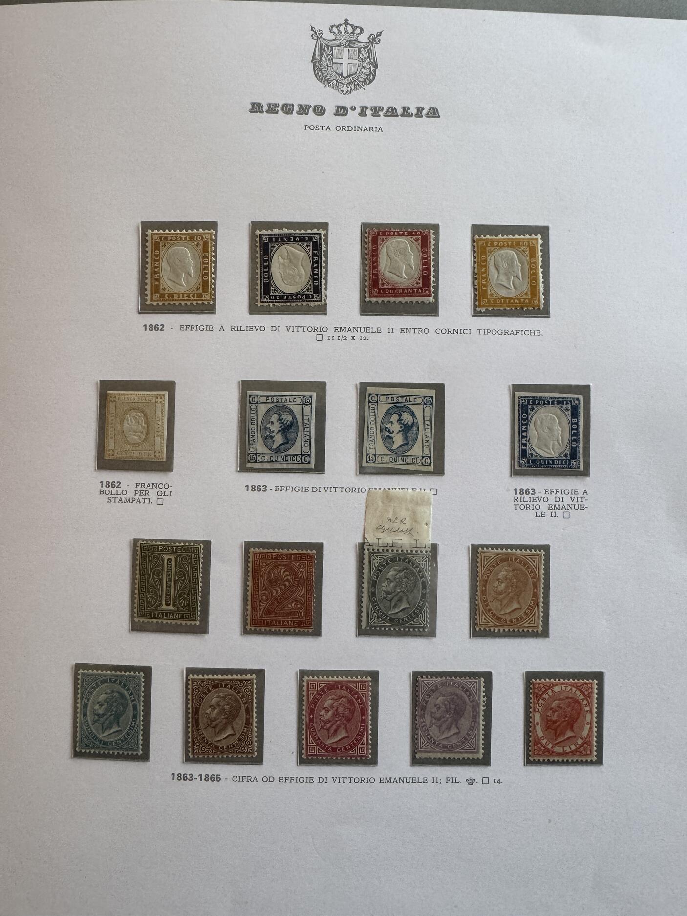 KINGDOM OF ITALY - STAMPS. 1862/1943 Complete collection of Ordinary ...