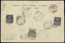 1933 CROCIERA ZEPPELIN - ISOLE DELL'EGEO. Aerogramma spedito da Rodi ...