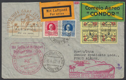 1932 3rd SUDAMERIKAFAHRT - VATICAN. Aerogram sent from Vatican City ...