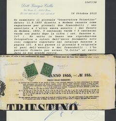 USO DEI FRANCOBOLLI ORDINARI COME SEGNATASSE PER GIORNALI. ...