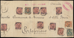 UMBERTO I - ALTI VALORI. Grande soprascritta di plico spedito ...