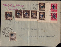 RECAPITO AUTORIZZATO SOPRASTAMPA IN NERO. Lettera spedita da Lubiana ...