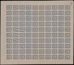 1945 CORRIERI ALTA ITALIA - FOGLIO DI 100. Rarissimo foglio integro ...