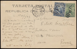 1922 GUAYAQUIL - SALINAS - MANTA - ESMERALDAS. Cartolina spedita da ...