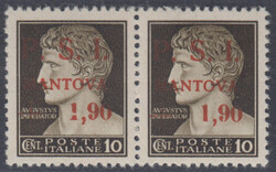 COPPIA. Mantova coppia lire 1,90 su 10 cent senza fasci, un esemplare ...