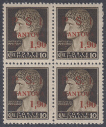 SENZA PUNTO E PUNTO PICCOLO. Mantova quartina lire 1,90 su 10 cent ...