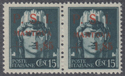SENZA PUNTO DOPO LA S. Mantova coppia lire 1,85 su 15 cent, un ...