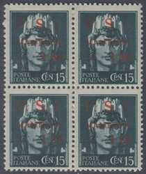 SENZA PUNTO DOPO LA S. Mantova quartina lire 1,85 su 15 cent, un ...