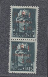 SOVRASTAMPA RECTO VERSO E SENZA PUNTO. Mantova lire 1,85 su 15 cent ...