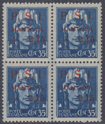 SENZA PUNTO DOPO LA S. Mantova quartina lire 2,15 su 35 cent con un ...