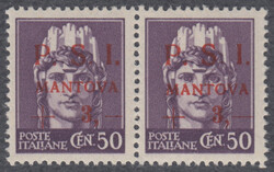 PUNTO PICCOLO DOPO LA S. Mantova coppia lire 3 su 50 cent entrambi ...